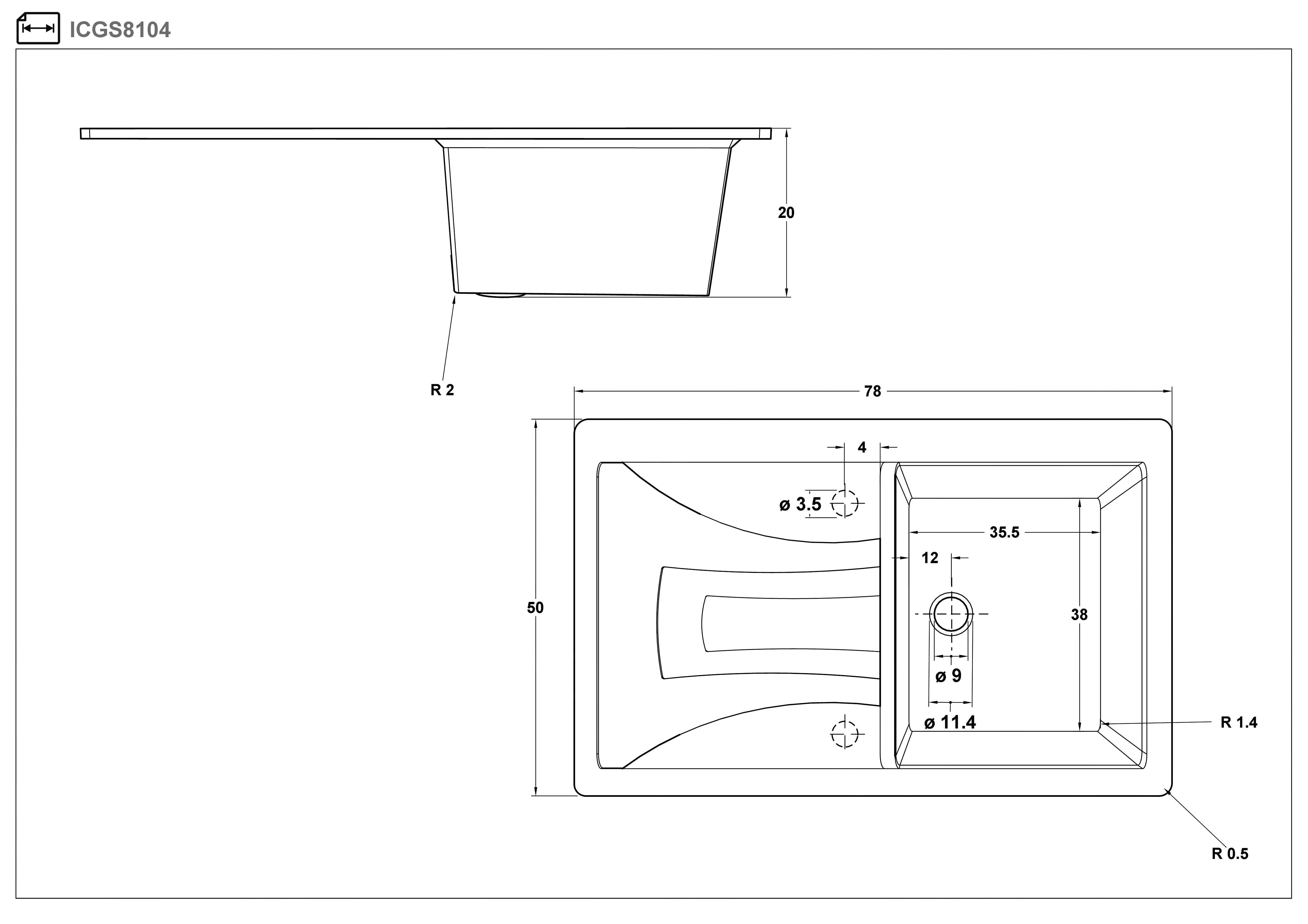 Гранитен мијалник ICGS8104