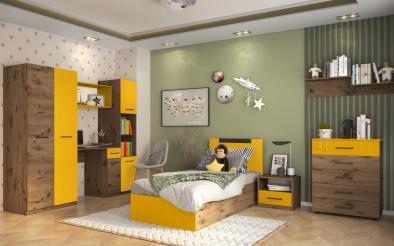 Комплет мебел за детска соба Жизел за душек 90/200 Комплет мебел за детска соба за душек 90/200