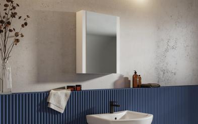 PVC шкаф за бања со огледало PVC шкаф за бања со огледало