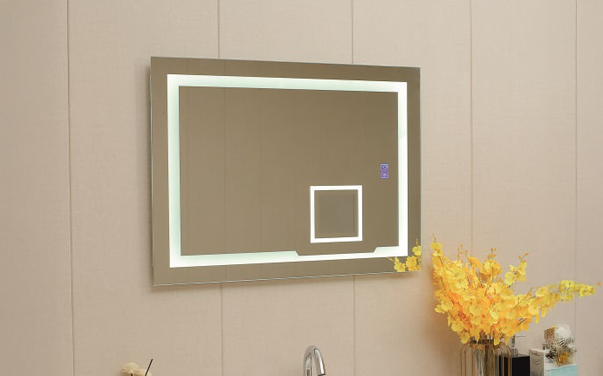 ICL 1899 Огледало за бања со LED осветлување, 60/80 см  2