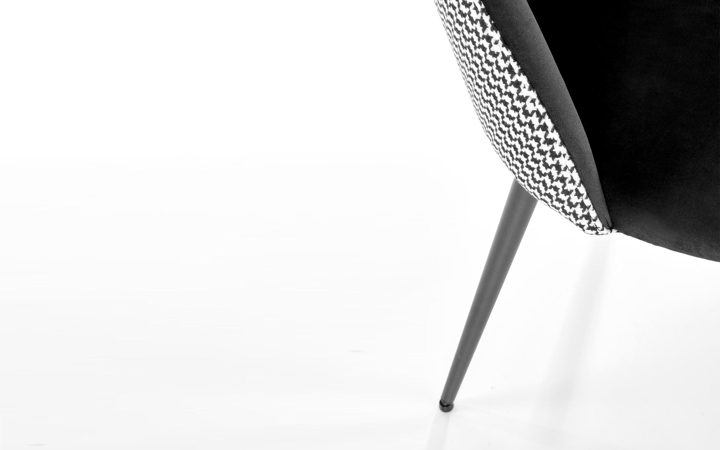 Трпезариски стол Ксирон, црно + бело  7