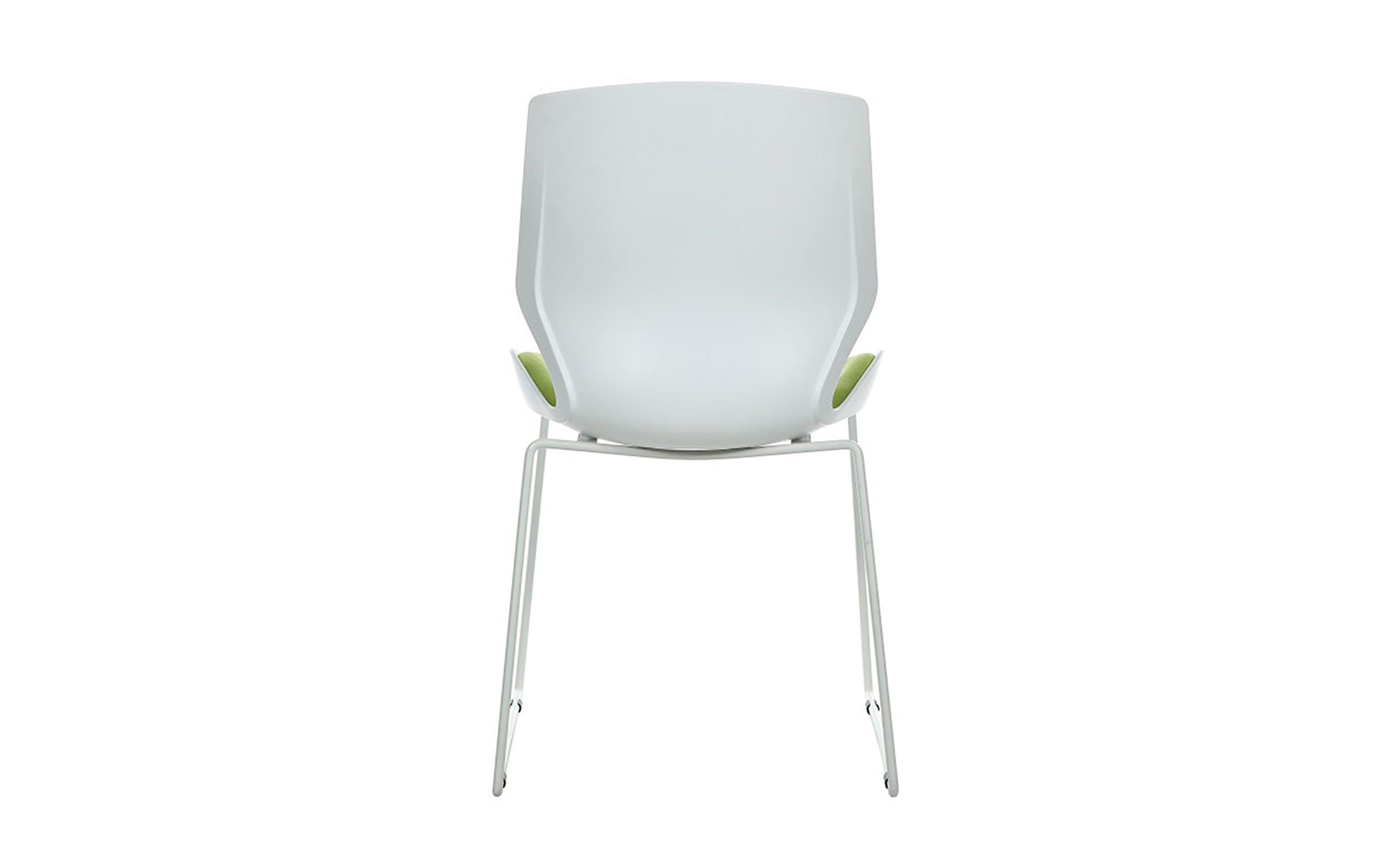Стол за посетители Гентар, бел + зелен  2