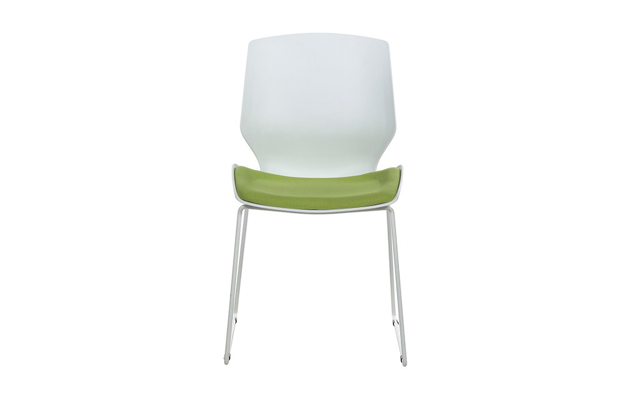 Стол за посетители Гентар, бел + зелен  1