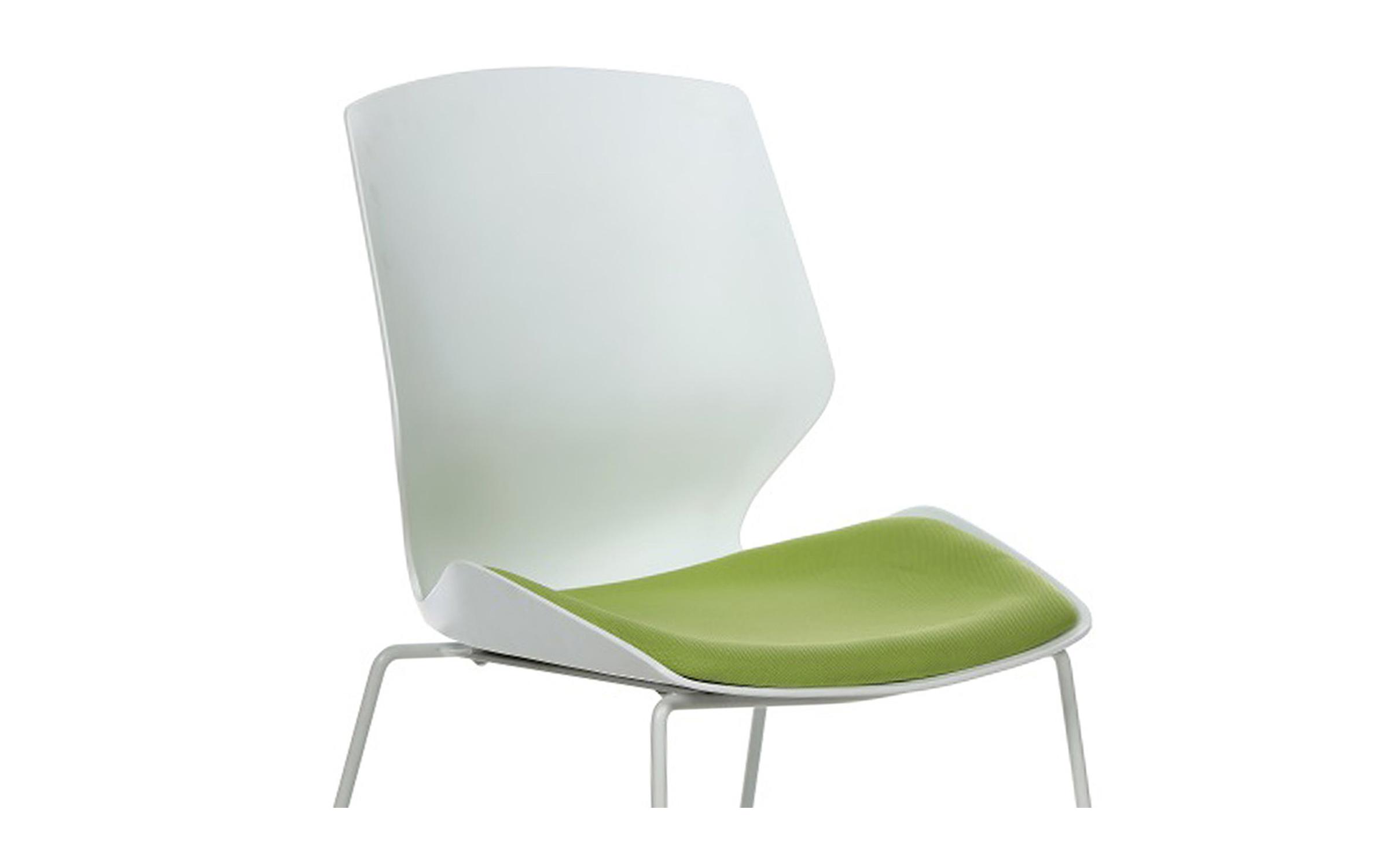 Стол за посетители Гентар, бел + зелен  4