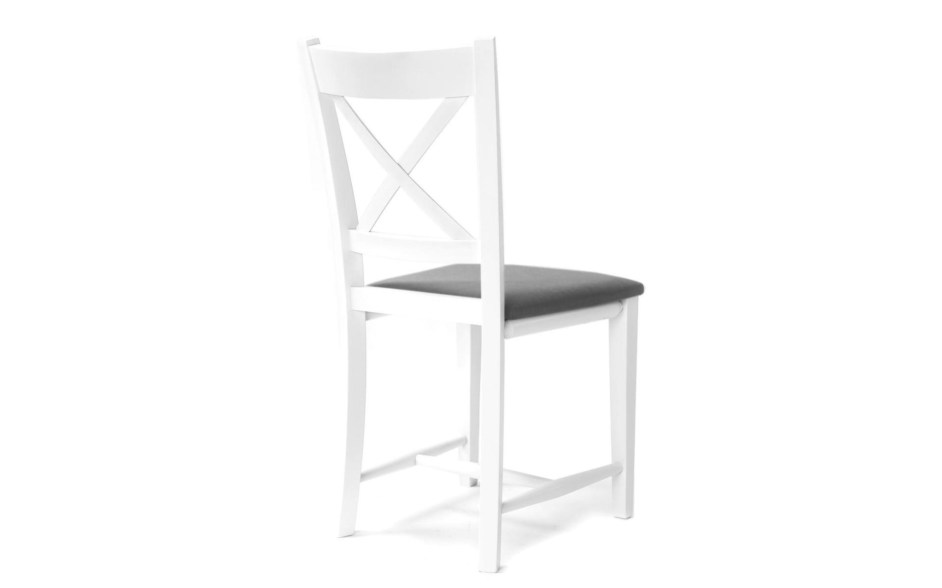 Трапезариски стол Кортес, бел + сиво  2