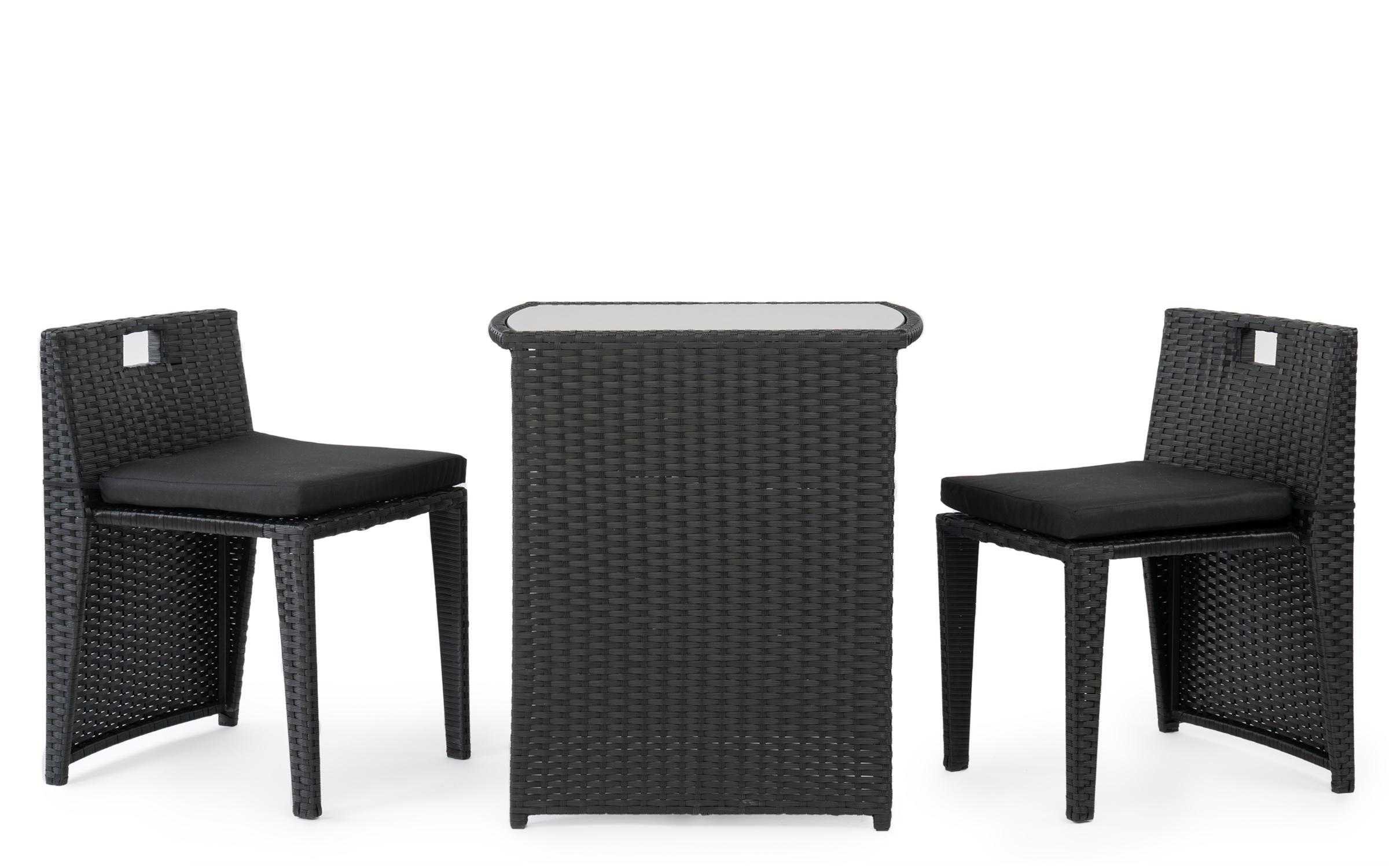 Комплет маса + столови Џија, црна  3