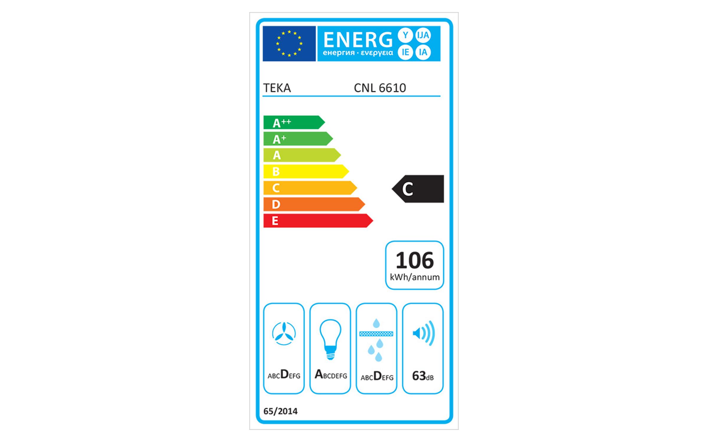 Телескопски аспиратор TEKA CNL 6610, инокс  3