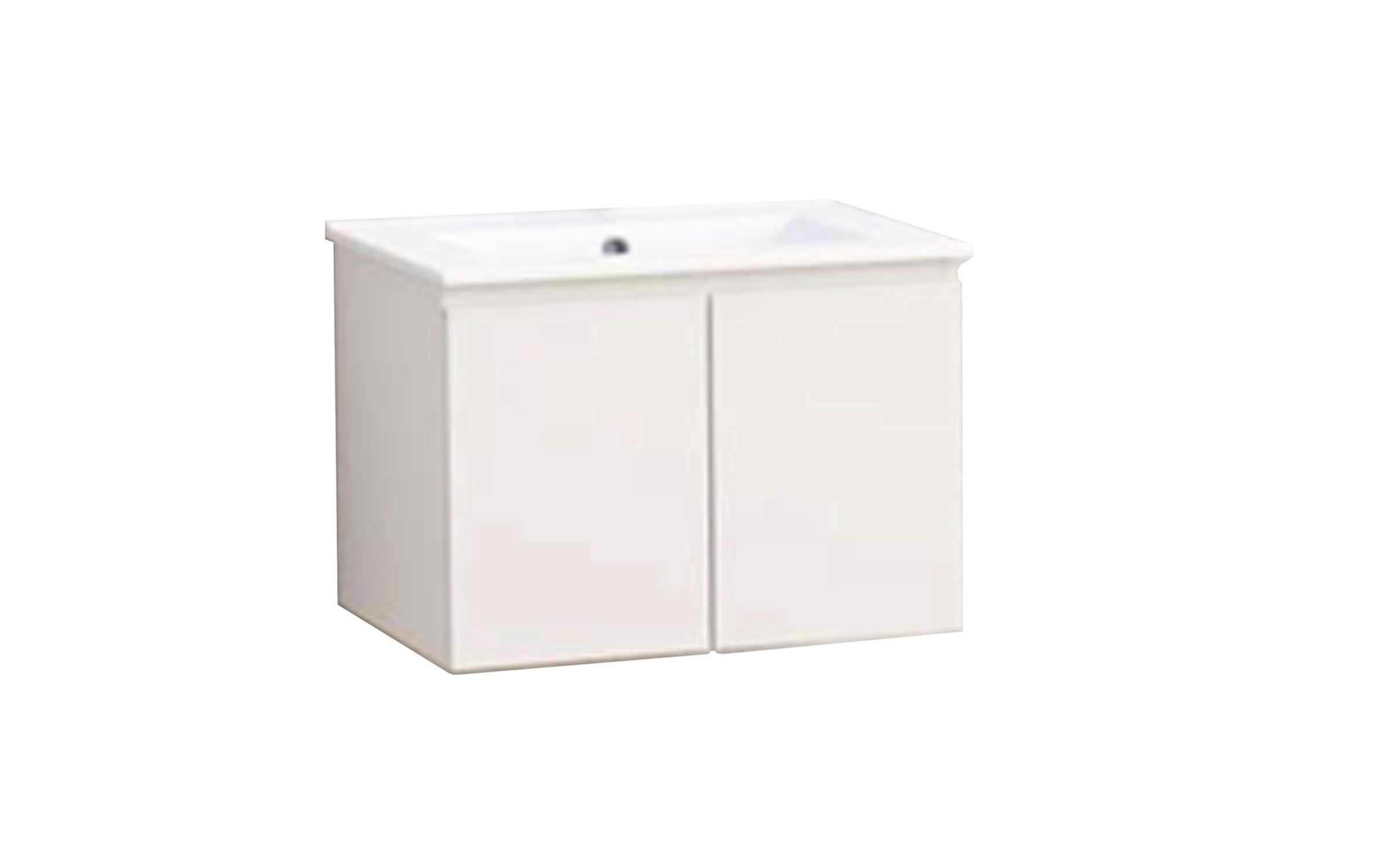 PVC шкаф за бања со мијалник, бел  1