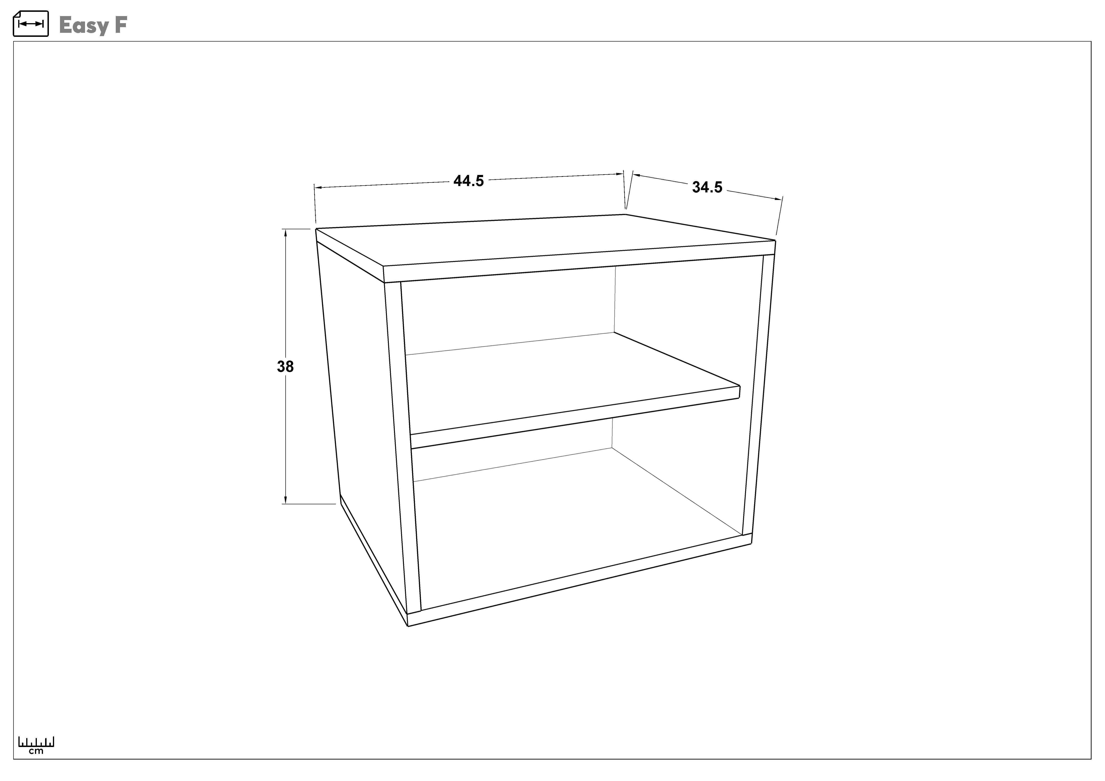 Ноќно шкафче Изи, бела  2