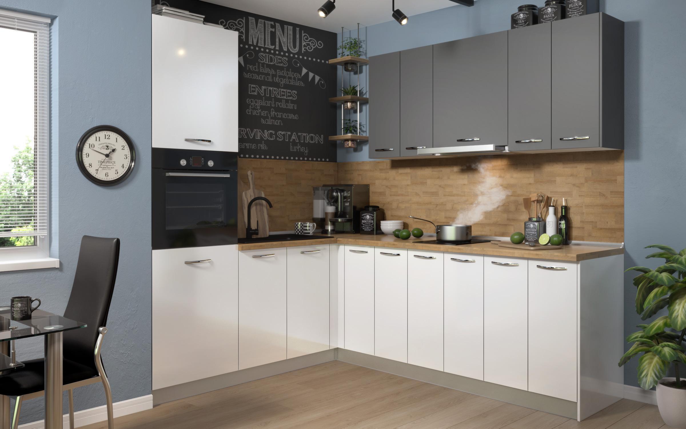 Кујнски шкаф Дакота 51, бел сјај  2