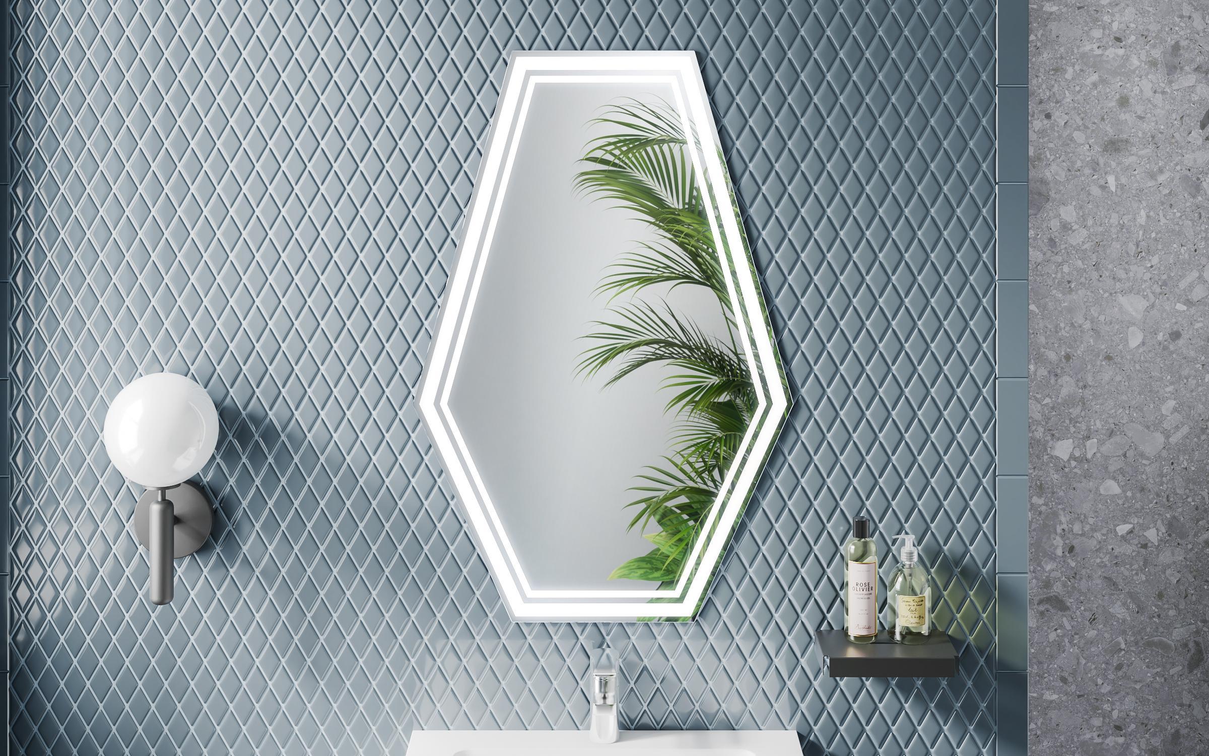Огледало за бања со LED осветлување,   1