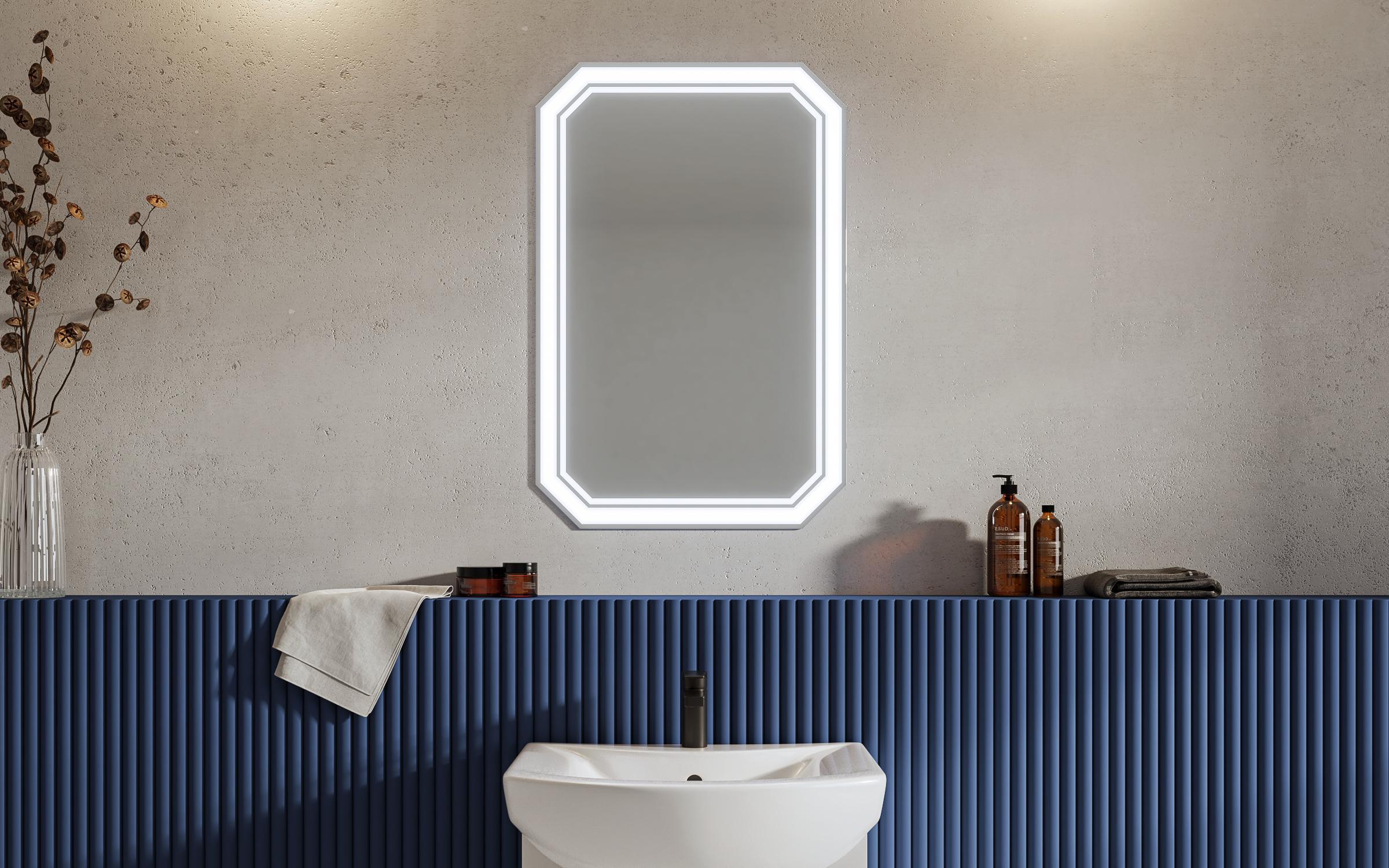 Огледало за бања со LED осветлување,   1
