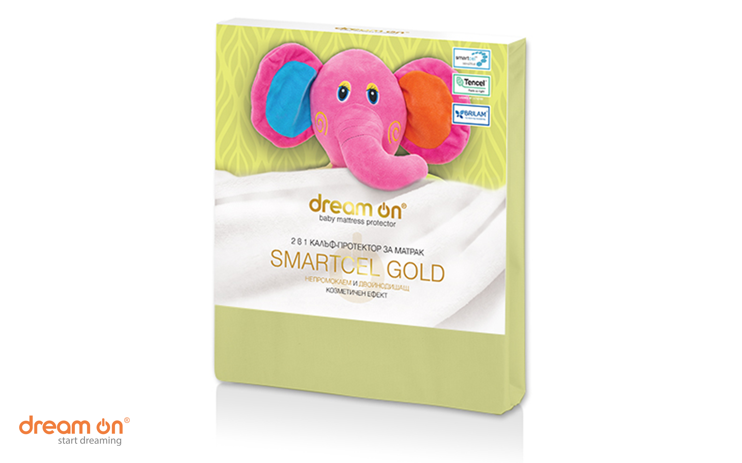 Протектор за душек 60/120 Smartcel Gold, светло зелен  2