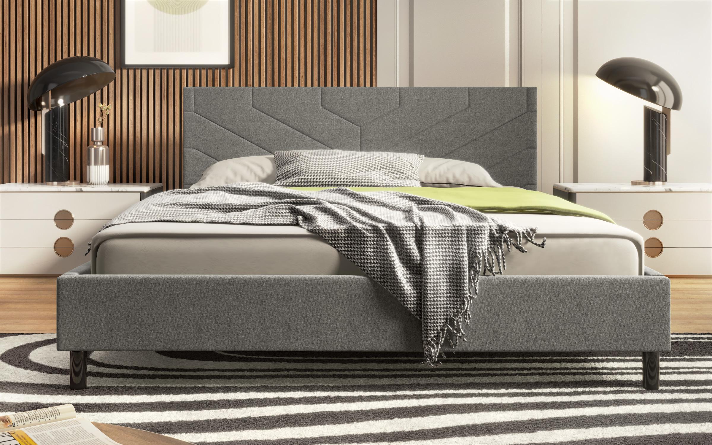 Спална Арбела за двостран душек 160/200, светло сива  3