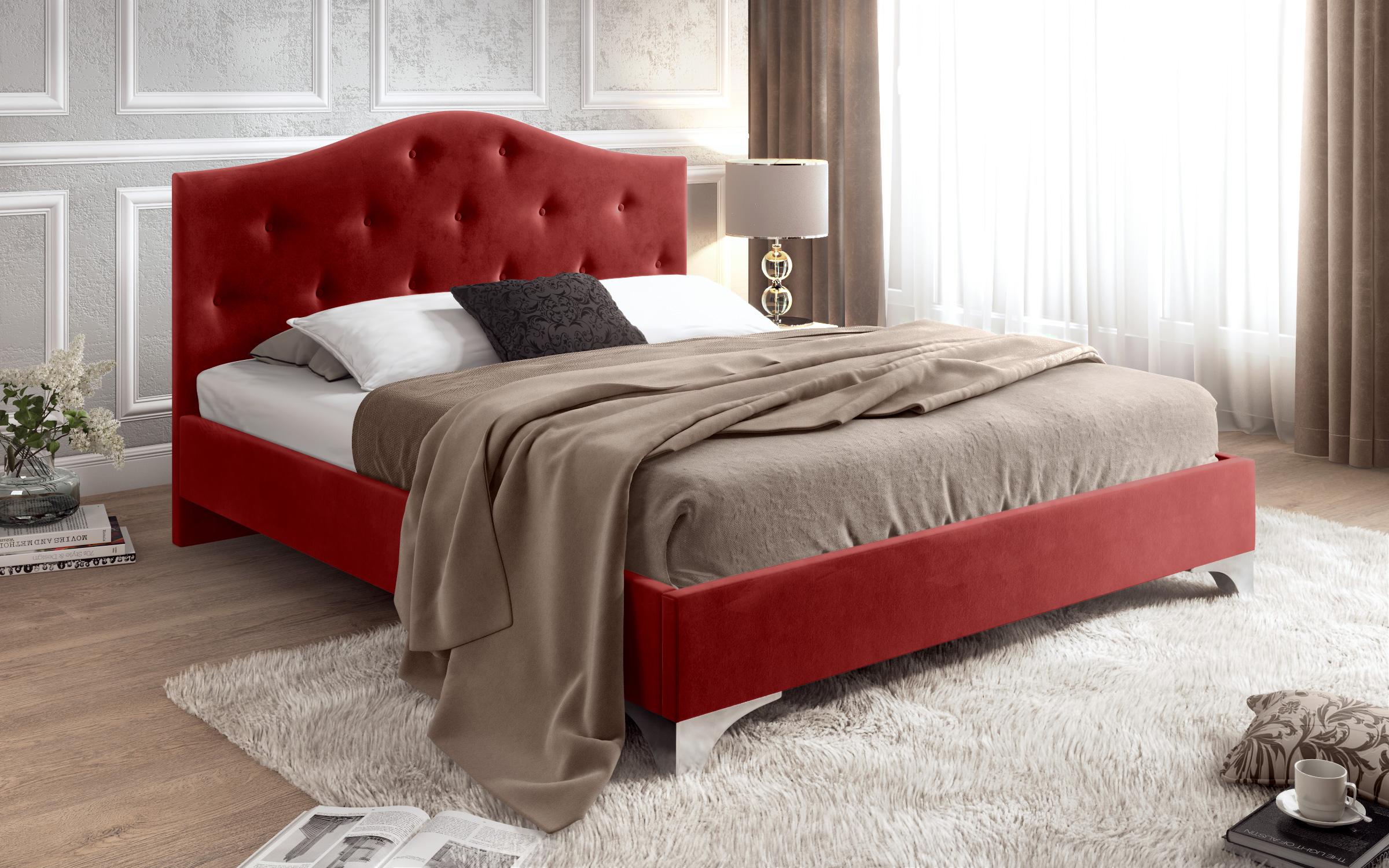 Спална Ладива за двостран душек 160/200, црвена  1