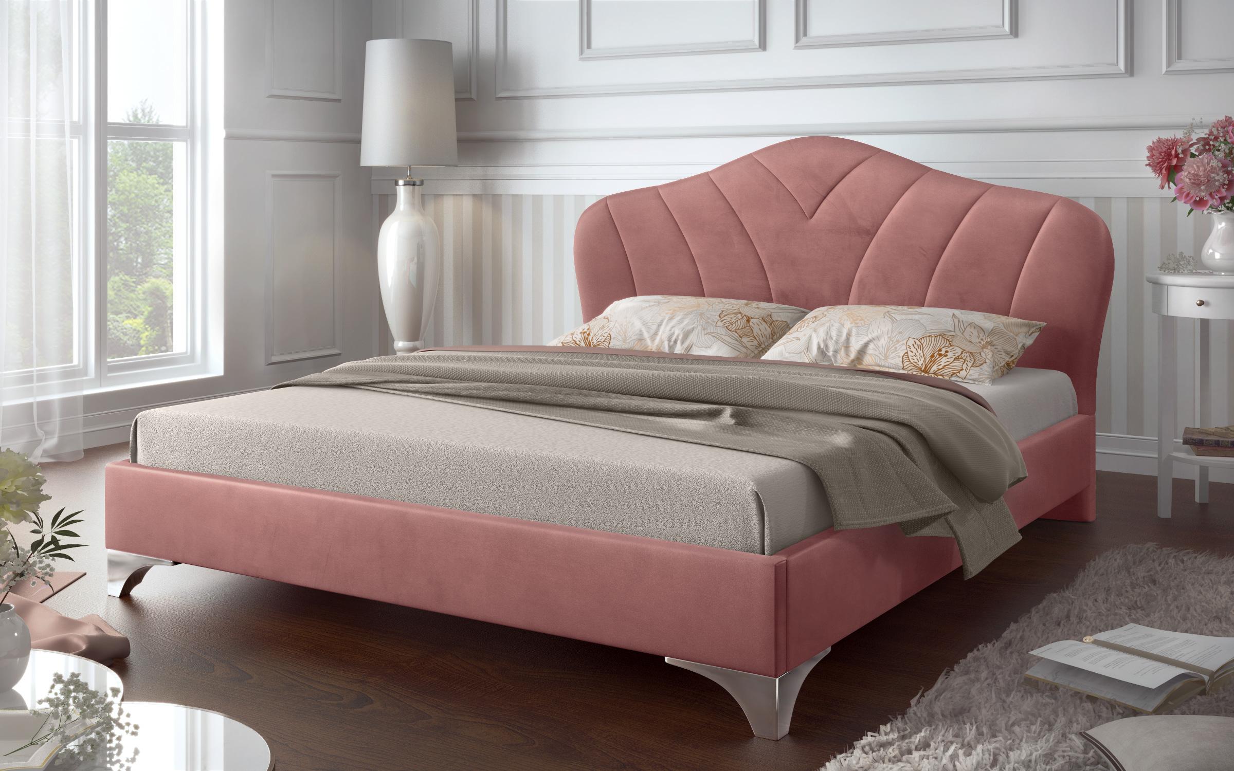 Спална Палмина за двостран душек 180/200, розева  1