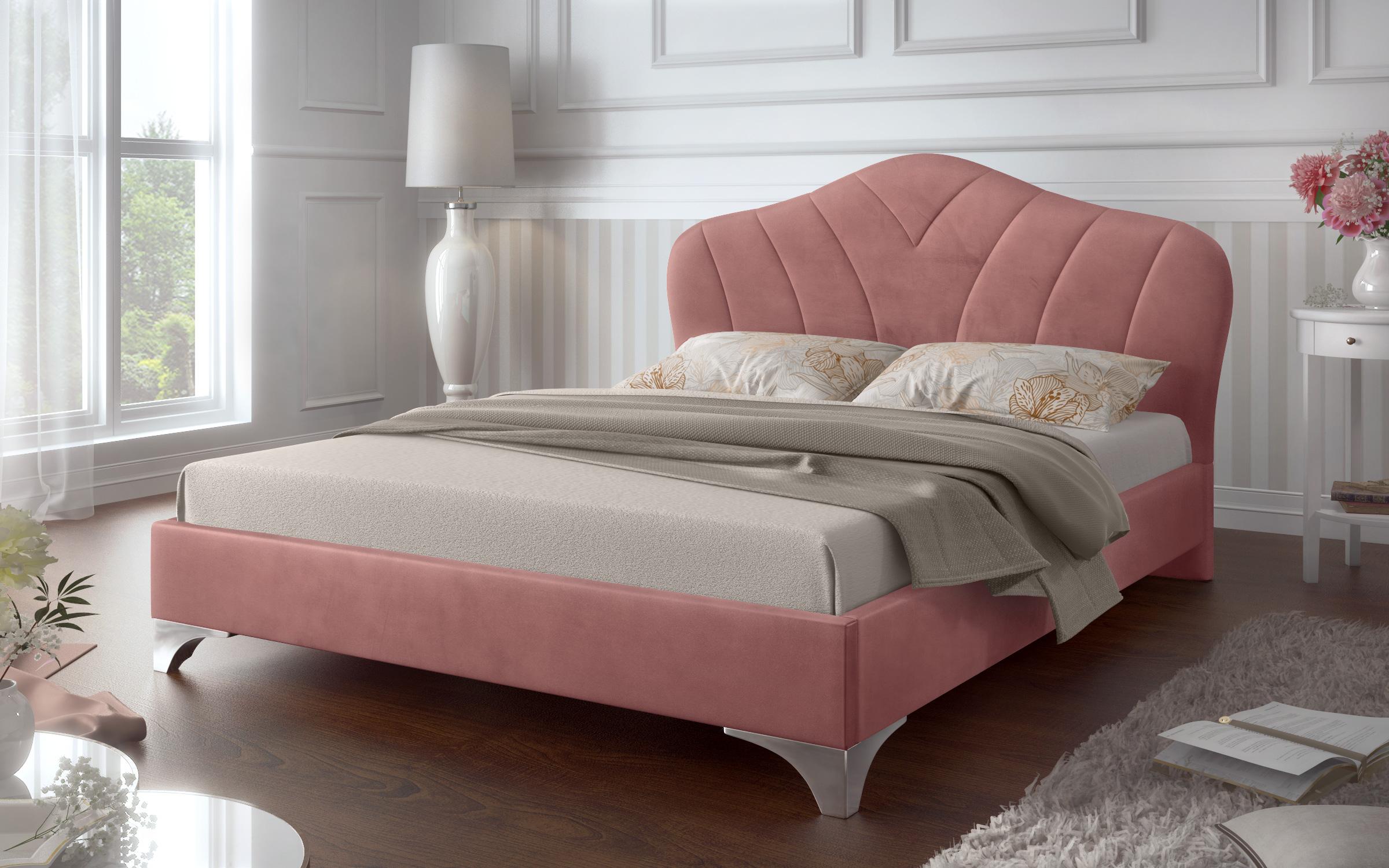 Спална Палмина за двостран душек 180/200, розева  2