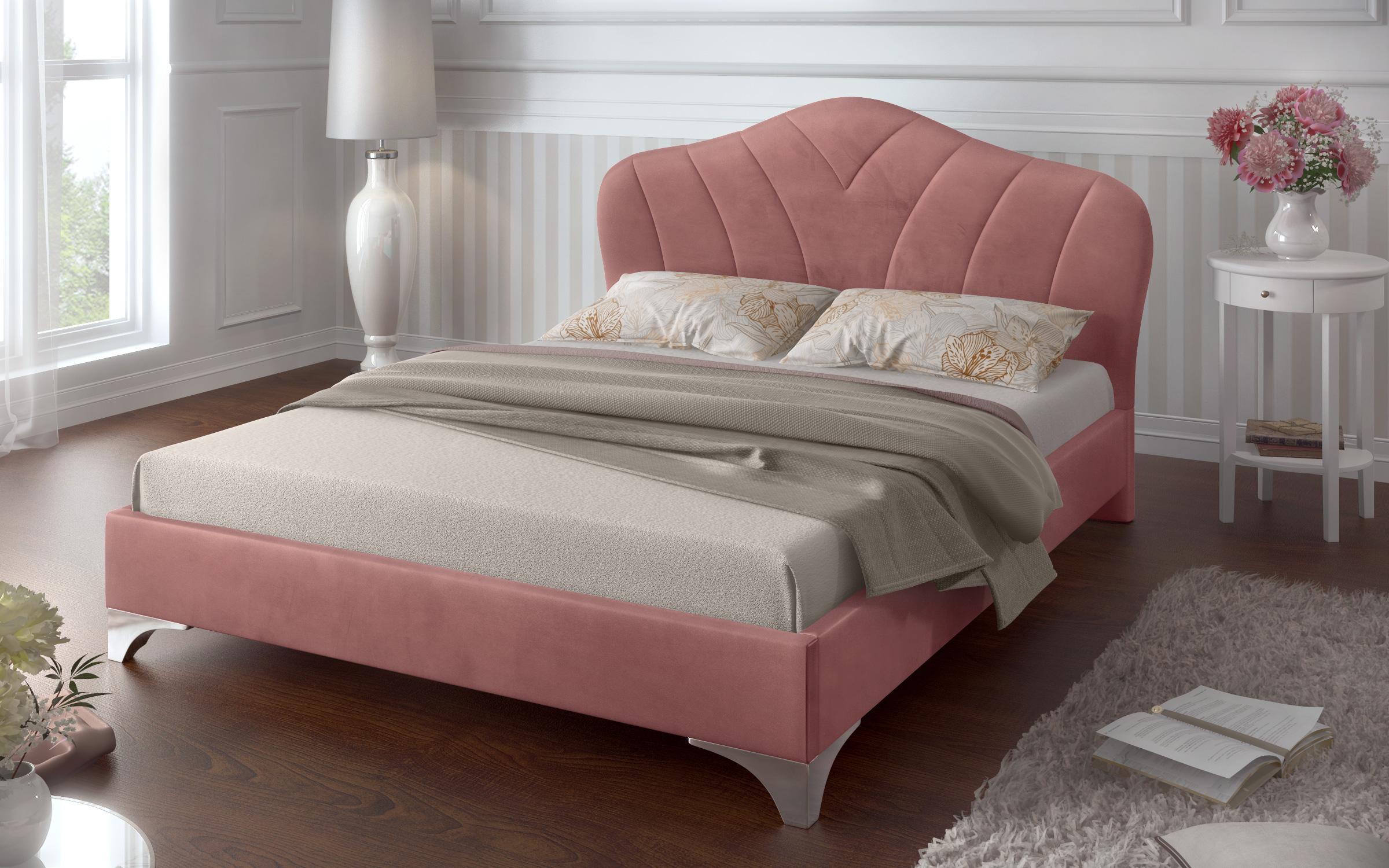 Спална Палмина за двостран душек 180/200, розева  6