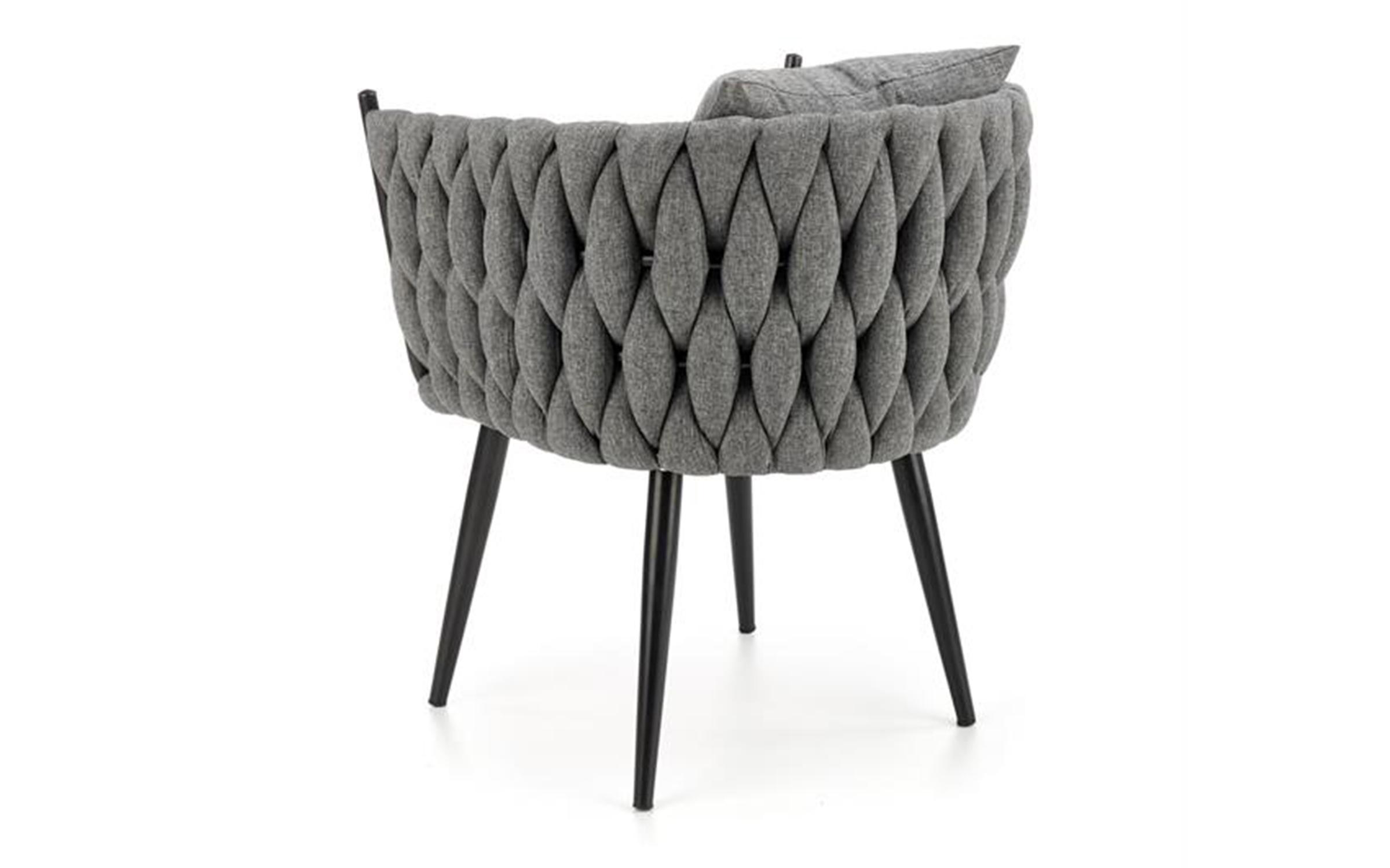 Фотелја - стол Дарен, сива + црна  6