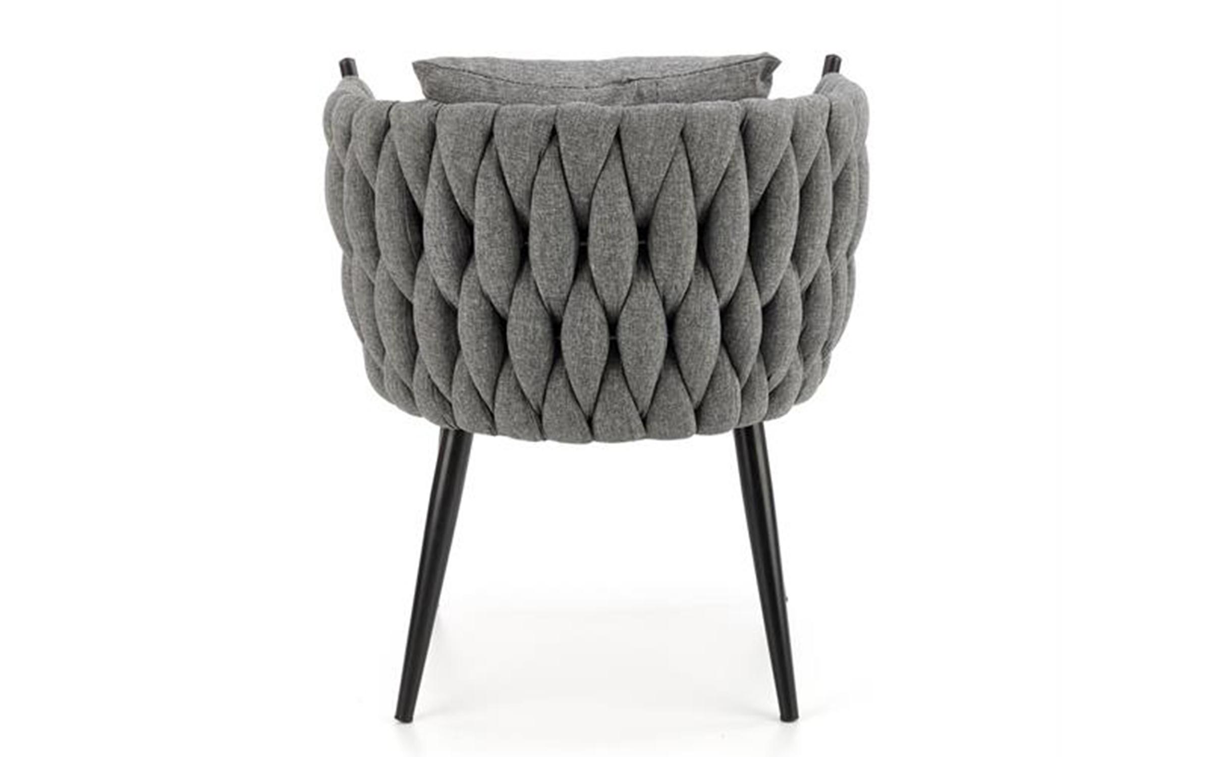 Фотелја - стол Дарен, сива + црна  7