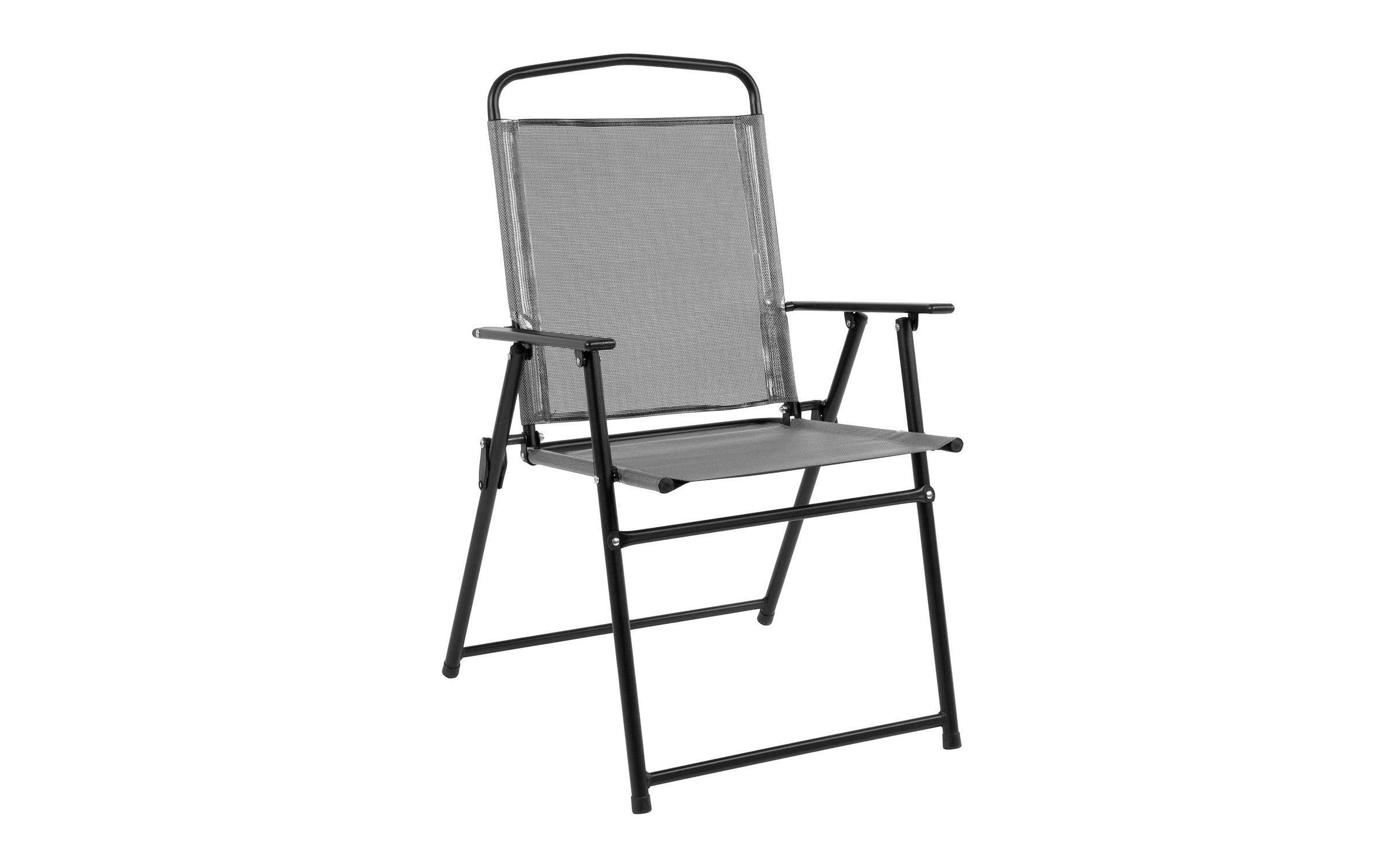 Градинарски стол Мика II /на склопување/, сив + црн  1