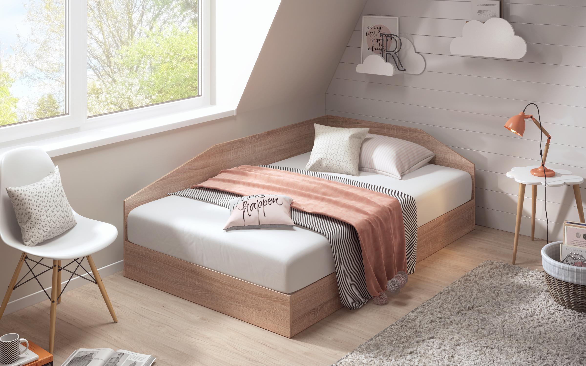 Кревет 120/190 Ралица + душек Neo Dream, даб сонома  4