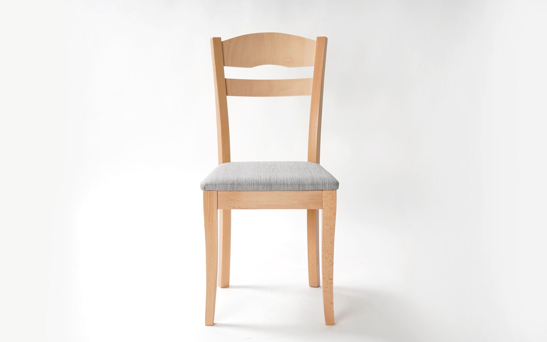 Трпезариски стол Елидо, бука со сиво седиште  3