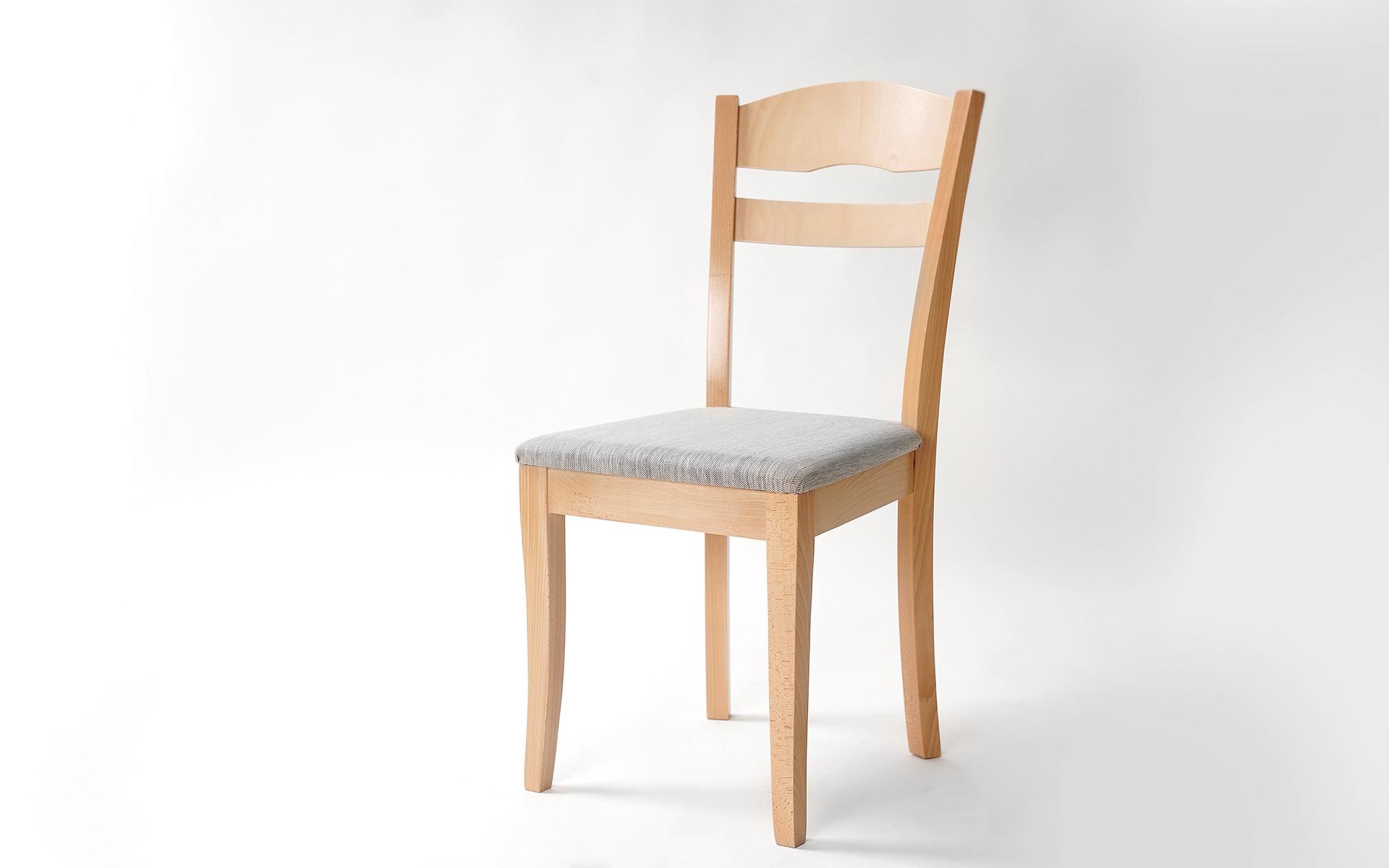 Трпезариски стол Елидо, бука со сиво седиште  2