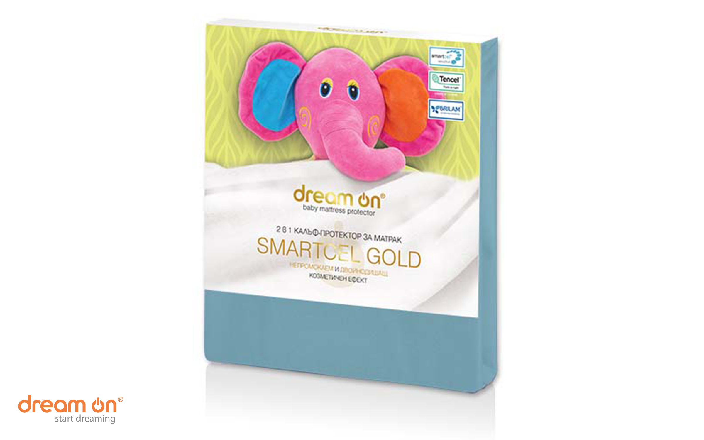 Протектор за душек 60/120 Smartcel Gold, зелена  2