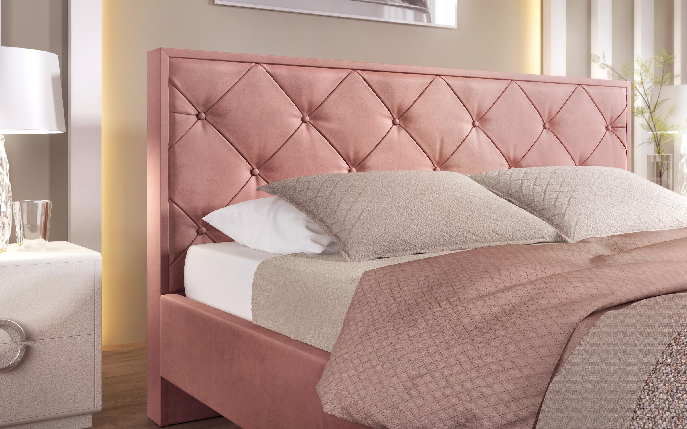 Спална Диора за двостран душек 160/200, розева  4
