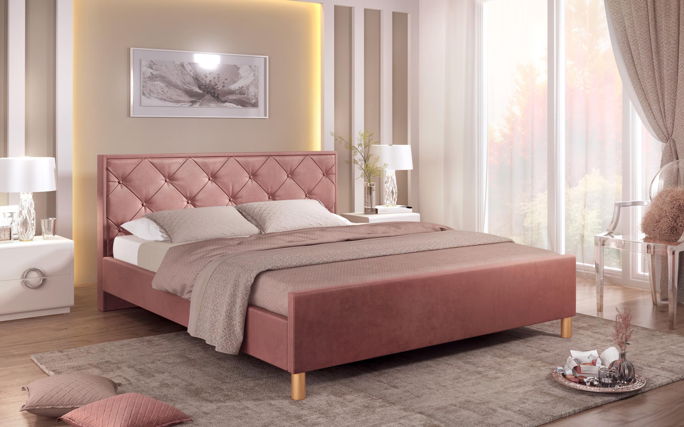 Спална Диора за двостран душек 160/200, розева  1