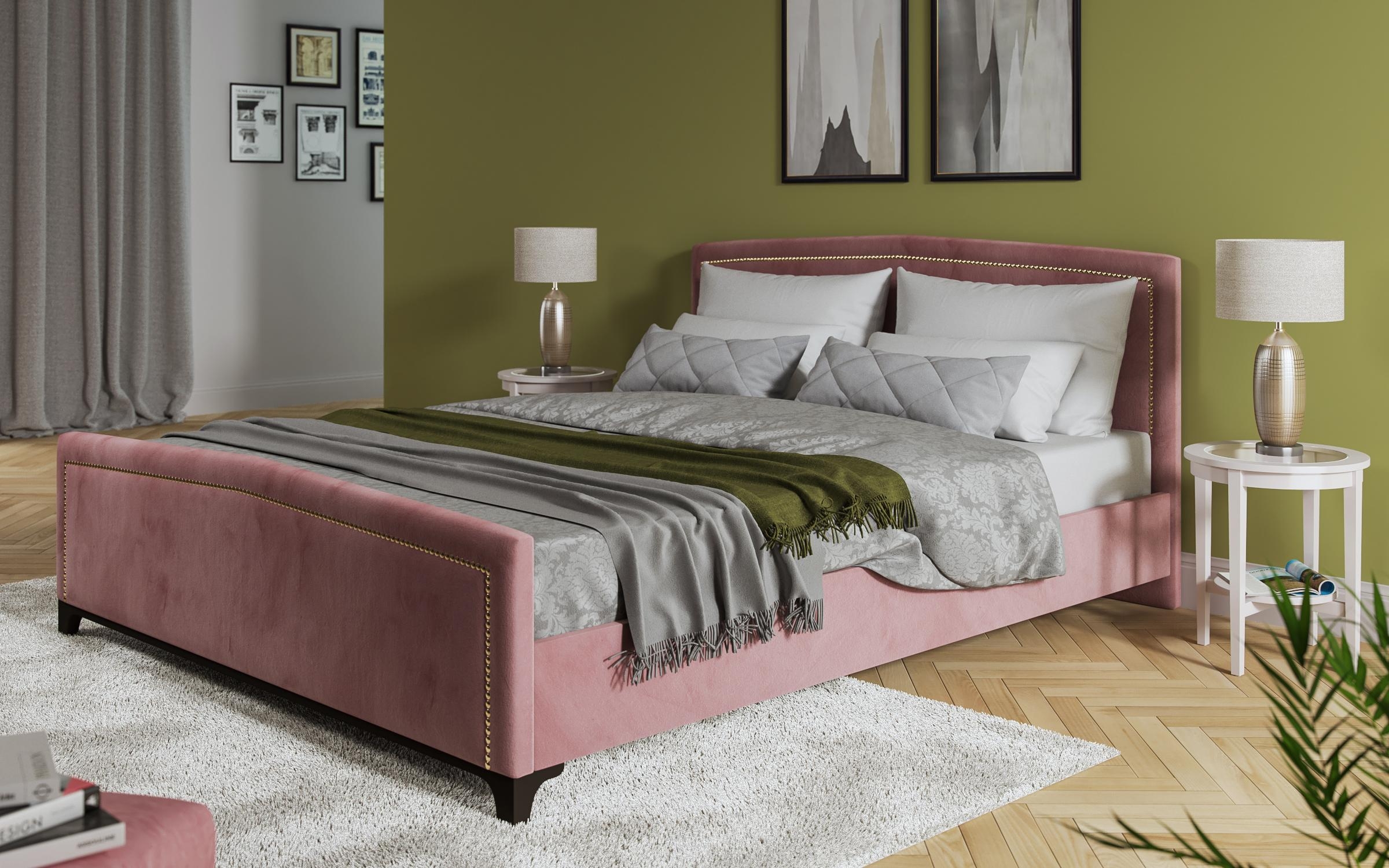 Спална Севена за двостран душек 160/200, розова  1