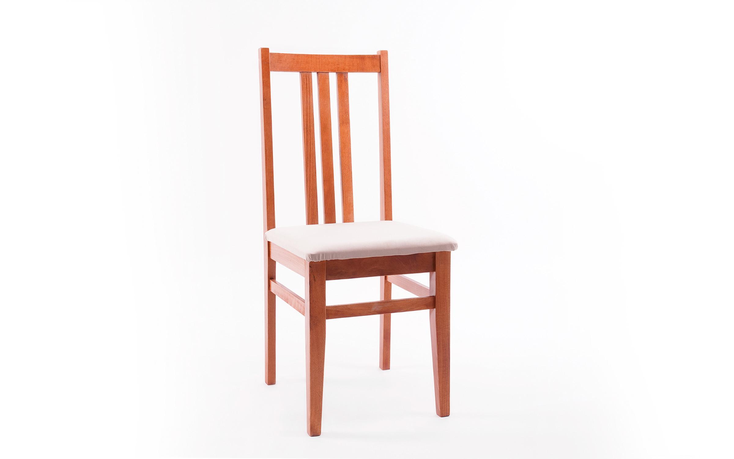 Трпезариски стол Веко, цреша со беж седиште  1