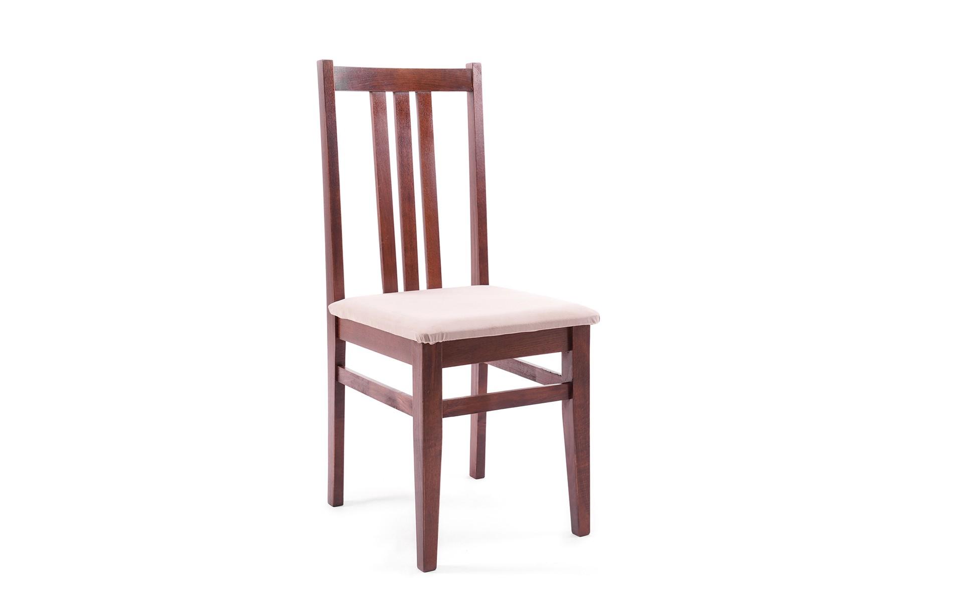 Трпезариски стол Веко, орев со беж седалка  1