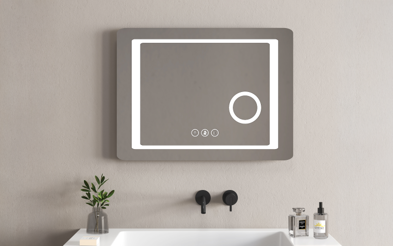 ICL 1596 Огледало за бања со LED осветлување, 60/80 см  1