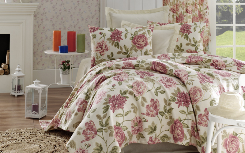 Прекривка 200/235 см Paeonia, разнобоен  1