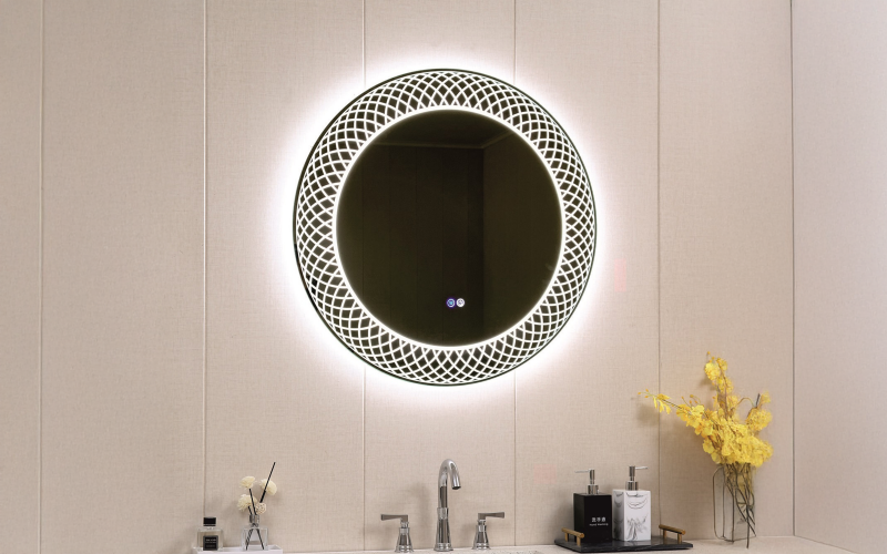 ICL 1856 Огледало за бања со LED осветлување, 80/80 см  1