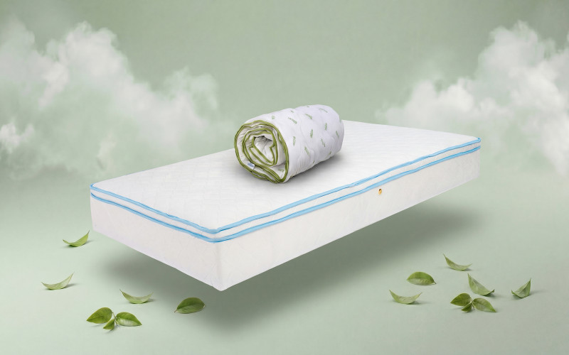 Комплет душек 160/200 + прекривка 200/220 Лео Покет мемори + Green Tea,   1
