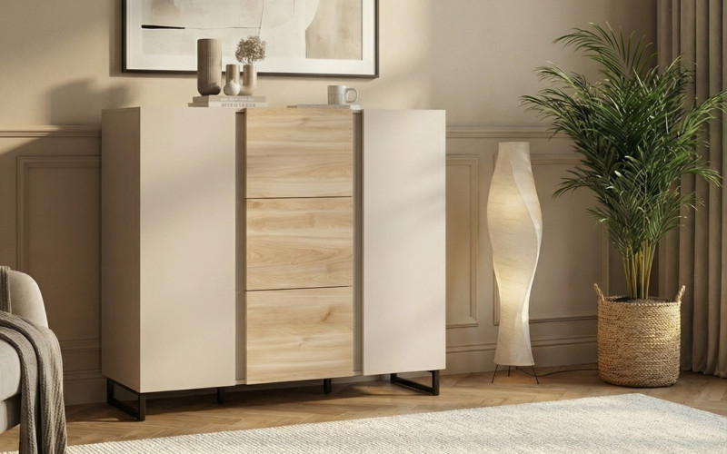 Комода Араја B, кашмир + даб Кастело меден  1
