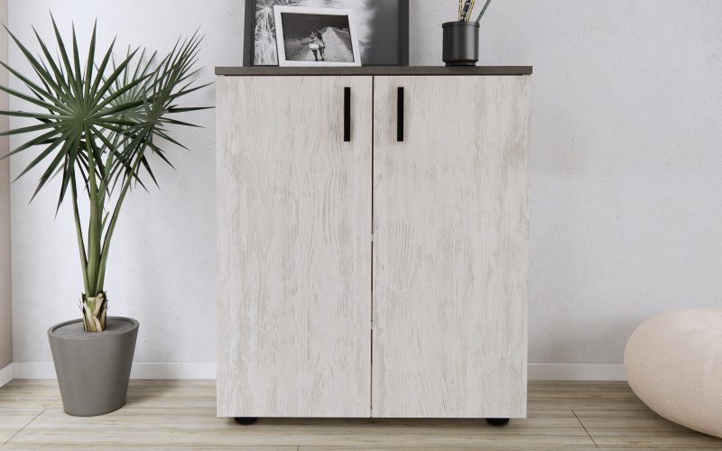 Шкаф за чевли Соло, светол artwood + бетон  1