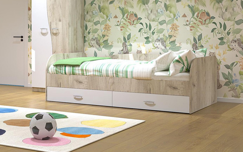 Кревет + фиоки за душек 120/200 Стефано, бела  1